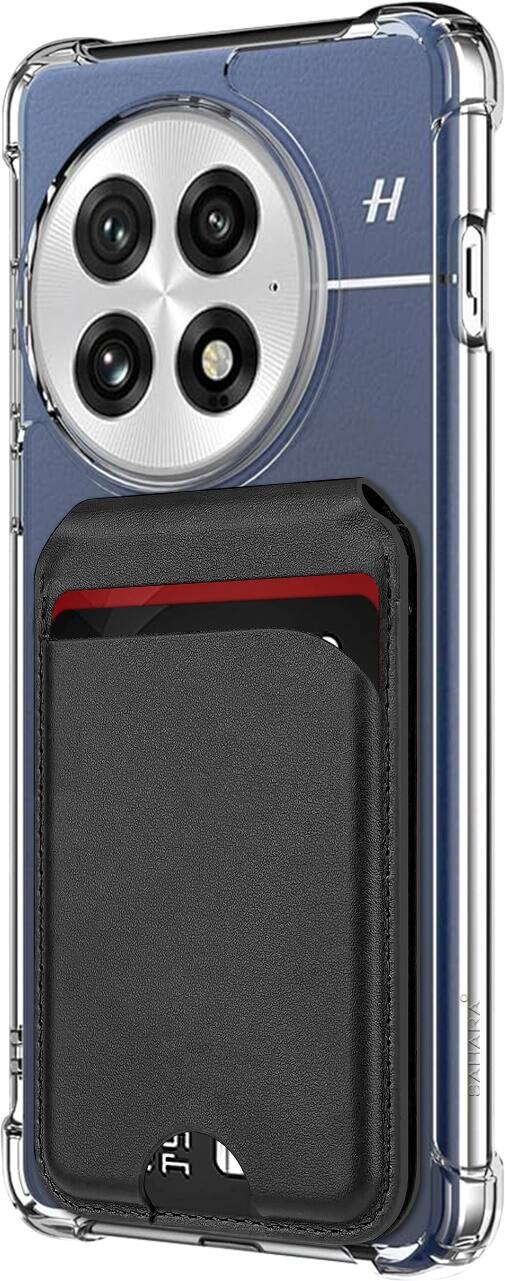 Left. SaharaCase - Venture Series Wallet Case for OnePlus 13 - Clear/Scorpion Black.