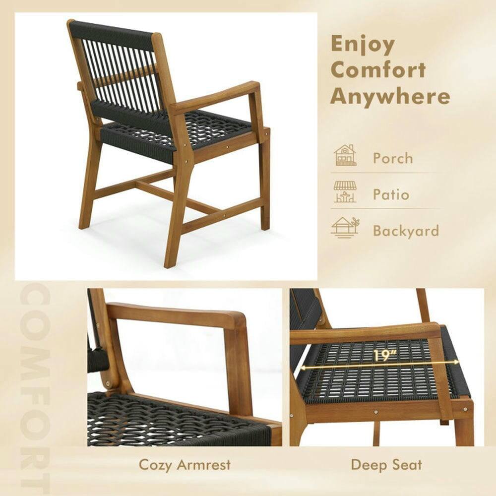 Enjoy Comfort Anywhere  
Porch  
Patio  
Backyard  

COMFORT  

Cozy Armrest  
Deep Seat (19")