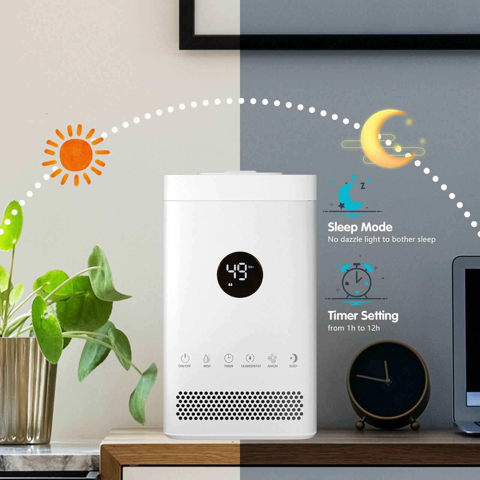 Sleep Mode  
No dazzle light to bother sleep  

Timer Setting  
from 1h to 12h