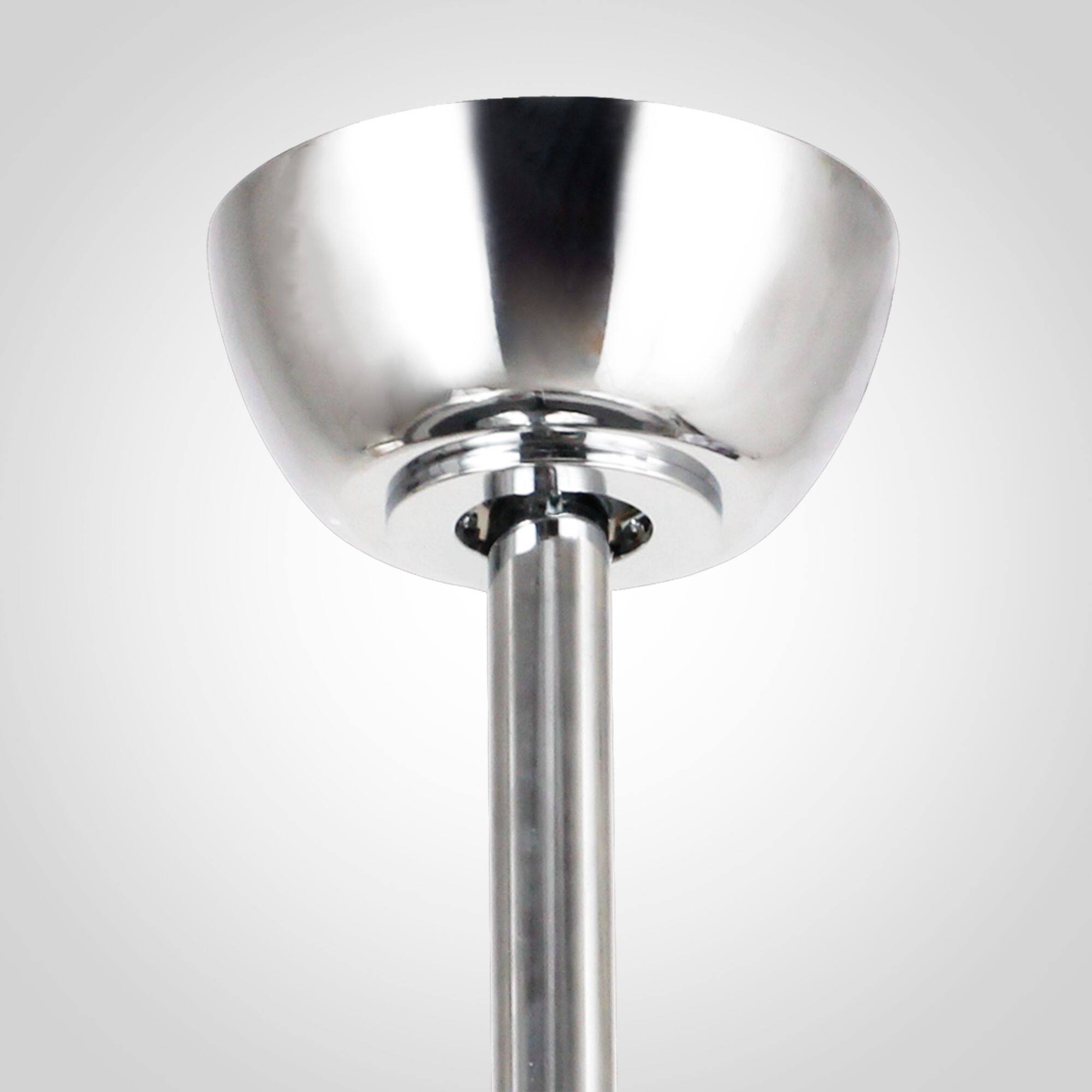 Alt View 8. Parrot Uncle - 42" Modern Chrome 6-light Chandelier Crystal Ceiling Fan with Remote - Chrome.