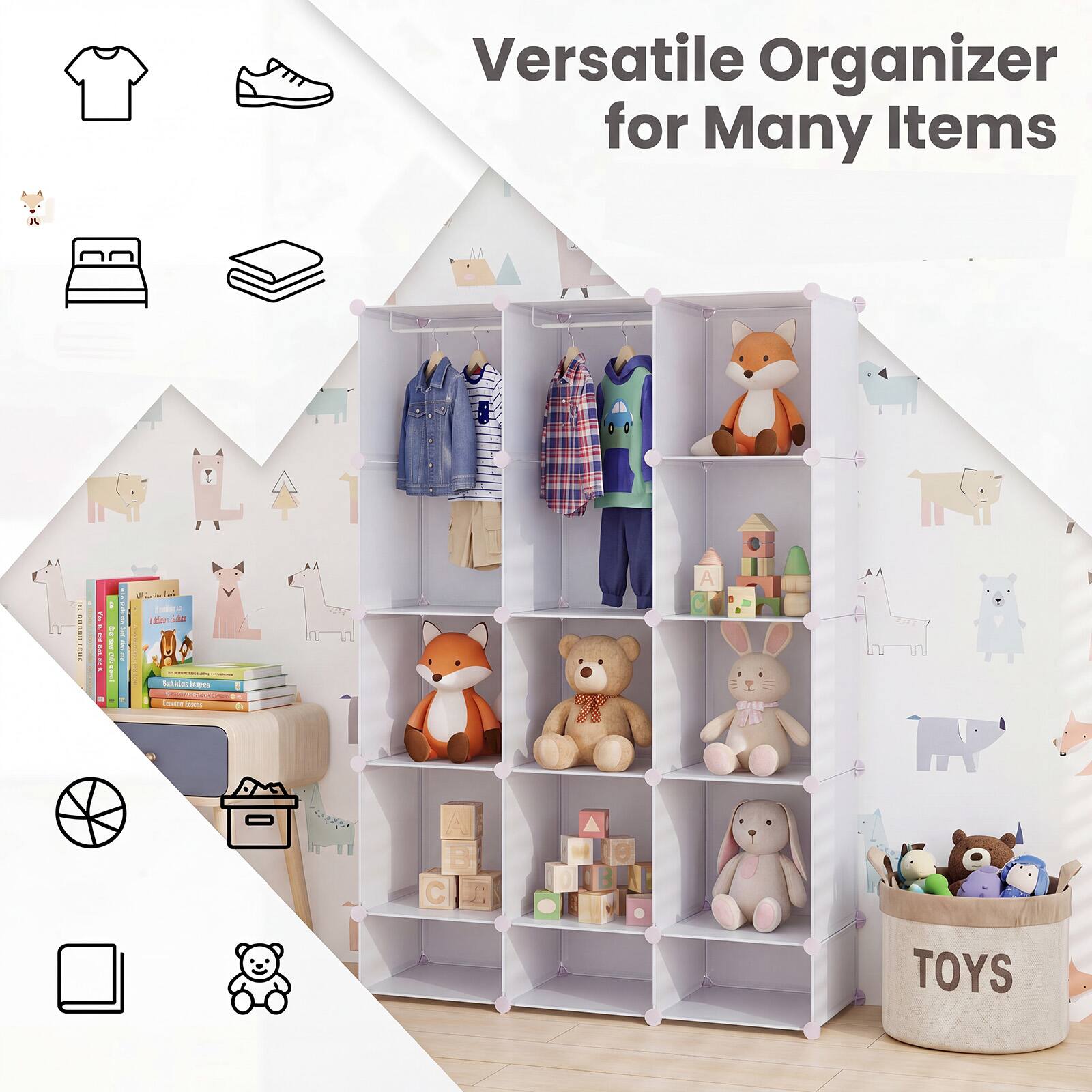 Versatile Organizer for Many Items

1
-
2 : 8 makay 440 infor 
A
E Trakidas hupes dreams OR Leaving Socies
A B  Li
M
0
TOYS