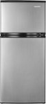 Front. Insignia™ - 4.3 Cu. Ft. Compact Refrigerator - Stainless Look.