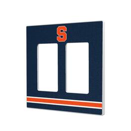 Keyscaper - Syracuse Orange Stripe Design Double Rocker Light Switch Plate - Multicolor
