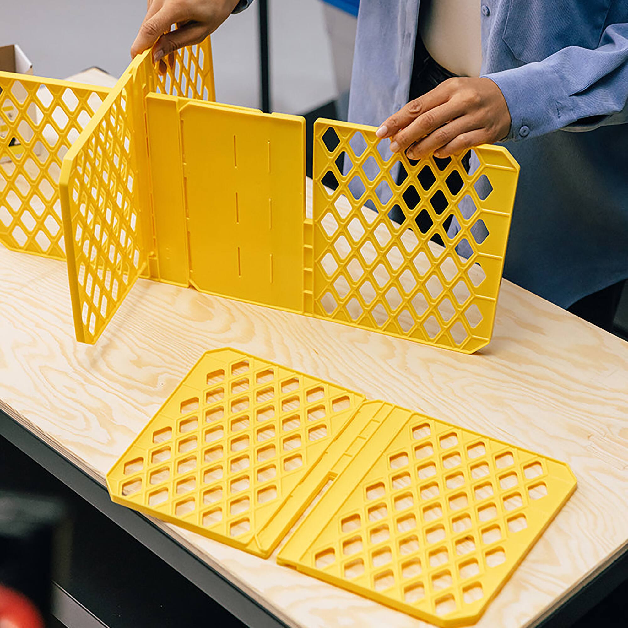 Alt View 7. ORGANIZE-IT! - ORGANIZE-IT! 6 Slot Tote Dividers for 27 Gal Storage Containers, Yellow, 4 Pack - Yellow.