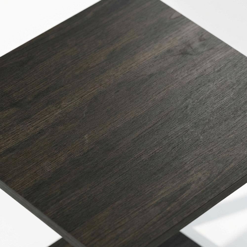Alt View 1. FurniFact - Nightstand Set with Engineered Wood Finish and Compact Design - Espresso/Black.