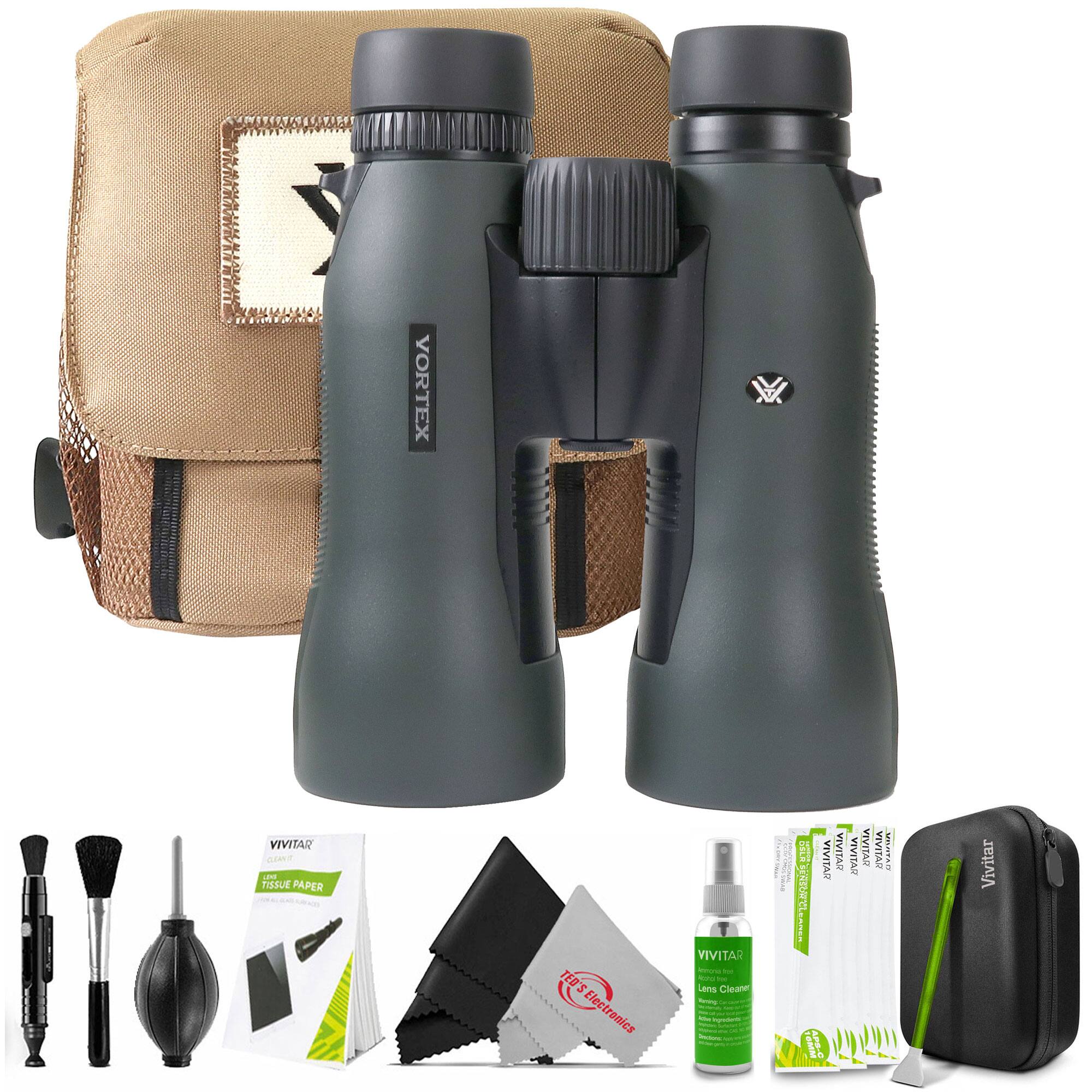 Vortex - 15x56 Diamondback HD Binocular DB-218 with Top Professional Cleaning Kit - Green