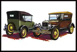 PopMarket - AMT 1927 Ford T Touring 1/25 Scale Model Kit - COLLECTIBLES - Multicolor