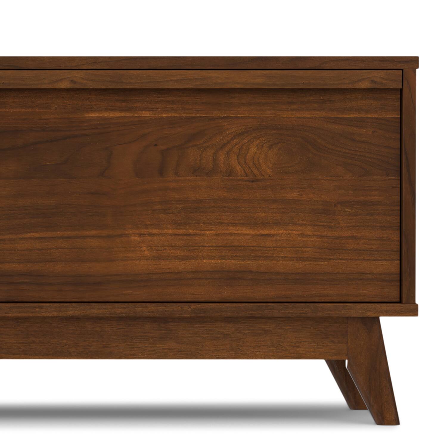 Alt View 4. Simpli Home - Lennon Mid Century Modern TV Media Stand - Walnut Veneer.