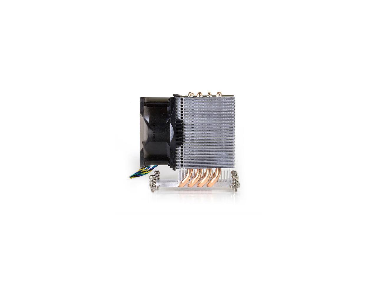 Alt View 2. Dynatron - Dynatron A19 AMD Socket AM4 Aluminum Stacked Fin with Heat Pipes Heatsink and Fan for 3U, Workstation - Silver.