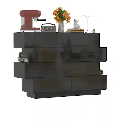 FUFU & GAGA FUFU&GAGA Glossy Staggered Dresser: Sculptural Storage Solution Black BBZJ-KF260131-02 - Best Buy FUFU & GAGA FUFU&GAGA Glossy Staggered Dresser: Sculptural Storage Solution Black BBZJ-KF260131-02 - Best Buy