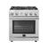 Front. Forno Appliances - Livorno Alta Qualita 4.62-cu ft Freestanding Single Oven LP Conversion Convection Range - Silver.