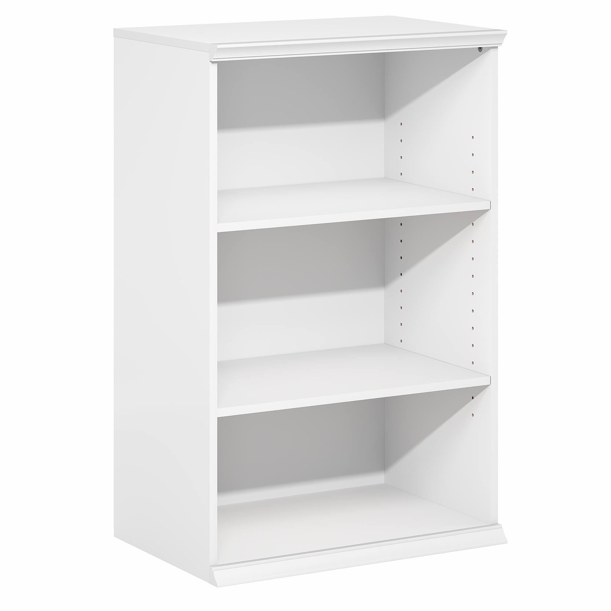 Alt View 4. Furinno - FANO Closet Organizers and Storage, 3-Tier Closet Organizer with Adjustable Shelves, Stackable Open Shelf Closet Shelves - White.