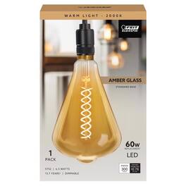 FEIT ELECTRIC - Feit ST52 E26 (Medium) LED Bulb Amber 60 Watt Equivalence 1 pk