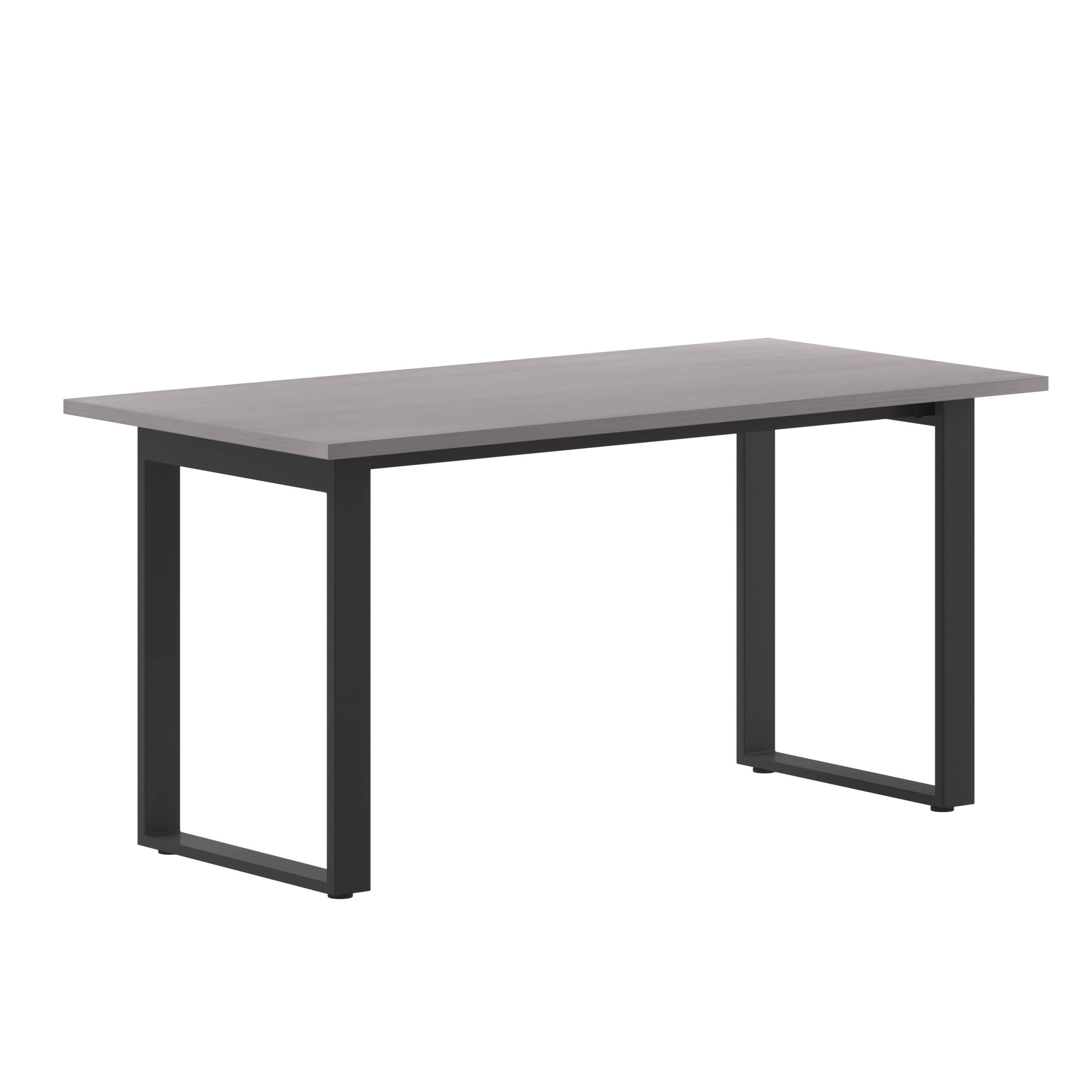 Alt View 1. Emma + Oliver - Remy 60x30 Dining or Gaming Table with Double Sided Laminate Table Top and Heavy Duty U-Frame Steel Base - Gray Oak.