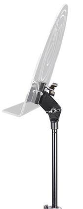 Gibraltar Hardware - Acrylic Music Stand with Adjustable Mounting Arm, Clear, Durable, Versatile, Drum Accessories, Hardware and Parts