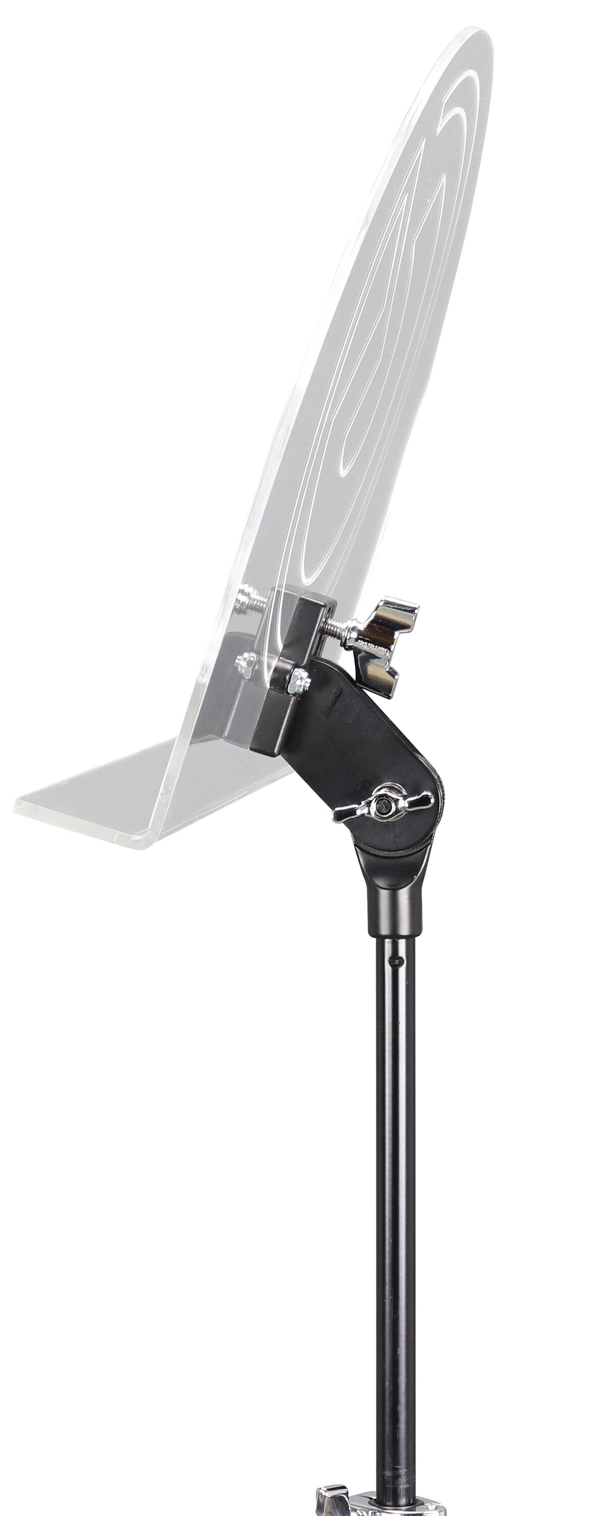 Front. Gibraltar Hardware - Acrylic Music Stand with Adjustable Mounting Arm, Clear, Durable, Versatile, Drum Accessories, Hardware and Parts.