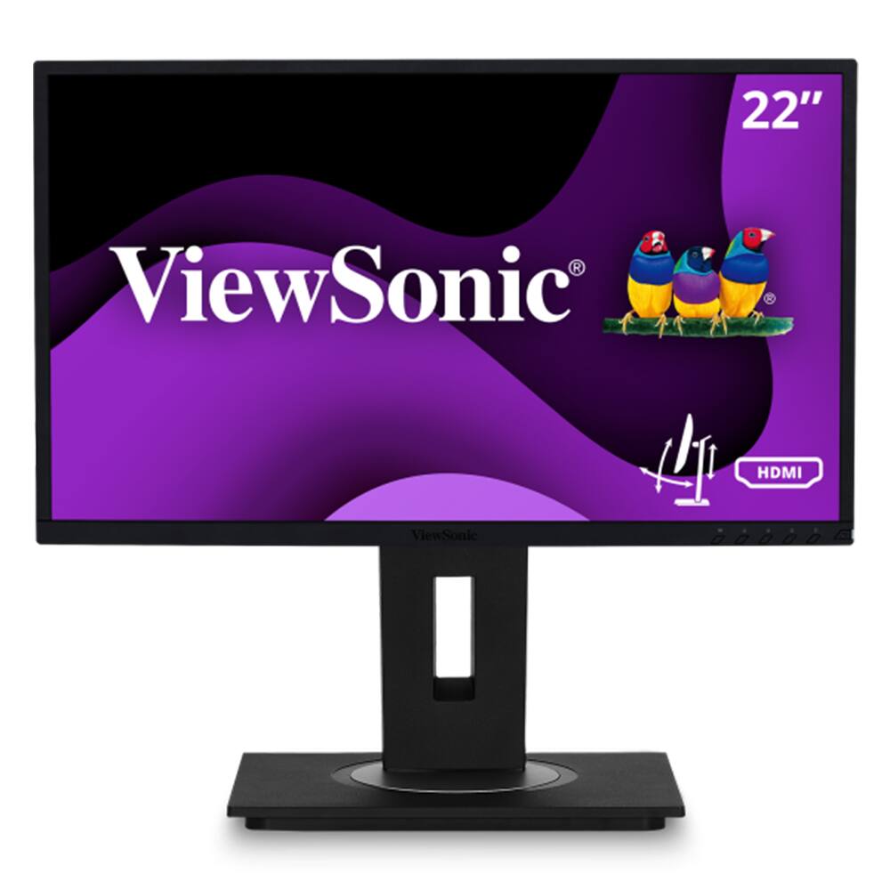 ViewSonic - Refurbished Excellent - IPS 1080p VG2248 22" Ergonomic Monitor HDMI, DP, USB (CR) - Black