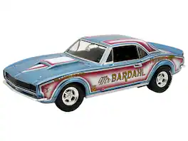 1967 Chevrolet Camaro "Mr. Bardahl Drag Car" Blue Metallic with Red and White Graphics 1/18 Diecast Model Car by ACME