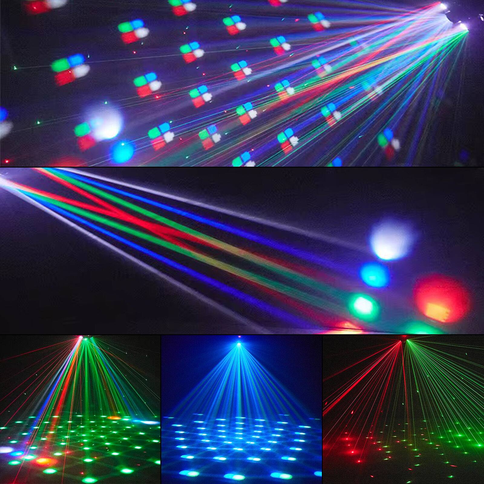 Alt View 7. Topteng - Moving Head Light with Disco Ball – DMX512, Red/Green Laser, Strobe, Sound-Active, Fit for DJ, Stage & Nightclub Shows - Black.