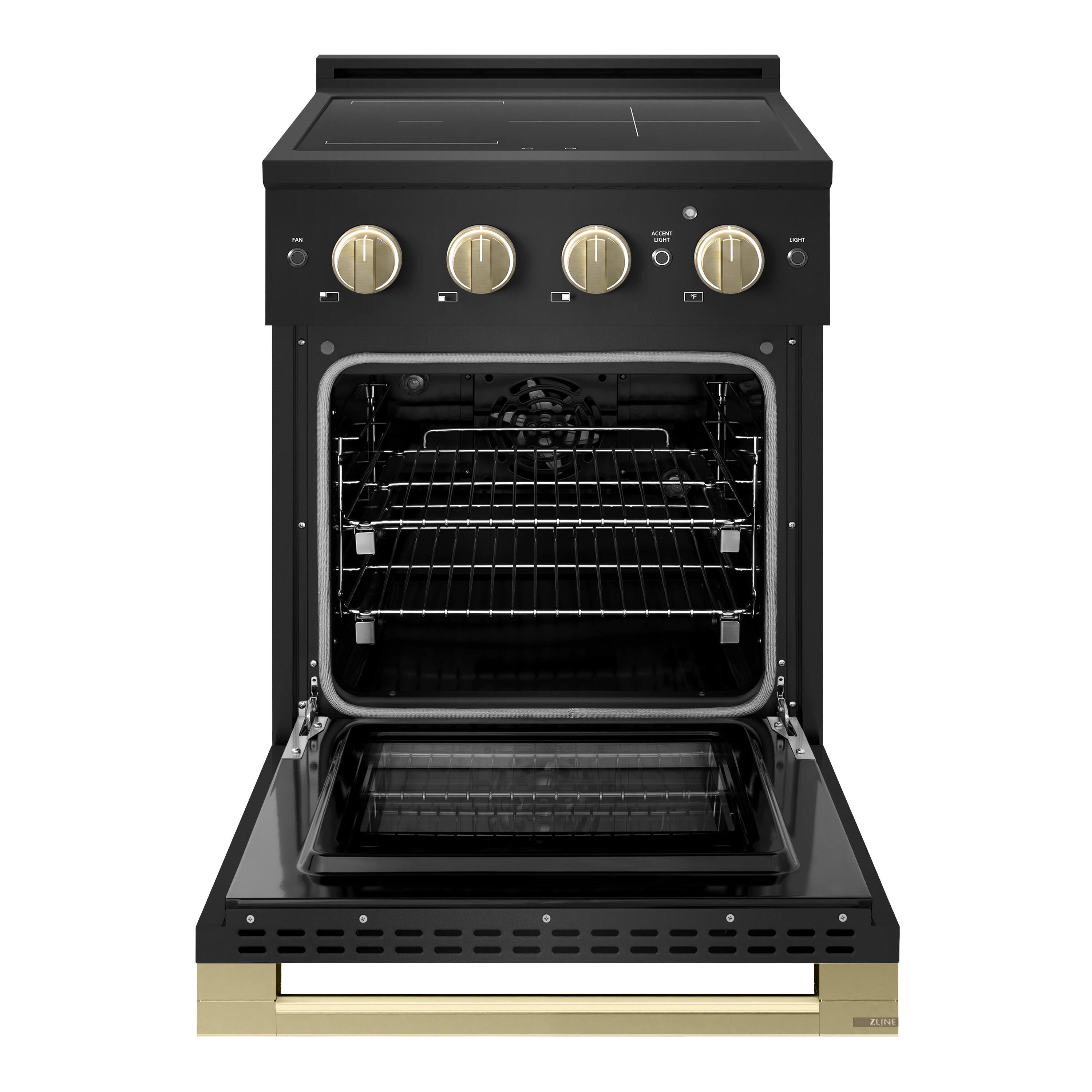 ZLINE Autograph 24 in. 3.2 cu. ft. Marino Freestanding Induction Range ...