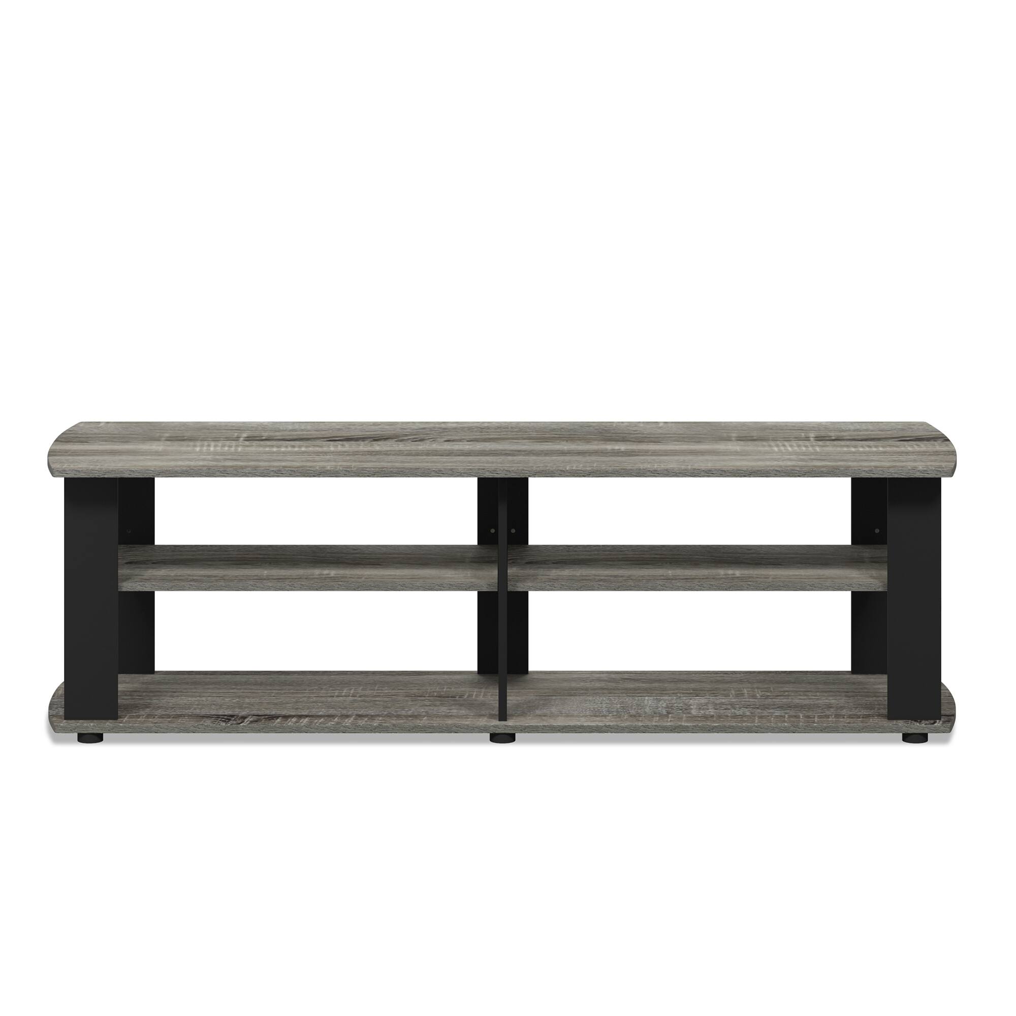 Alt View 2. Furinno - Nelly Entertainment Center TV Stand - French Oak/Black.
