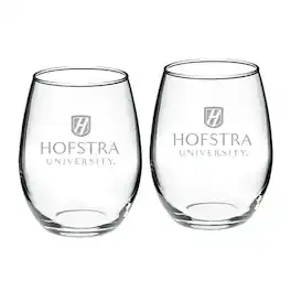 Jardine - Hofstra University Pride 21oz. 2-Piece Stemless Wine Glass Set - Multicolor