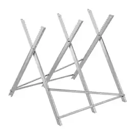 VEVOR - Saw Horse, 330 lbs Capacity Folding Work Horse with Heavy Duty Legs, All-Metal Sawhorses with High-Quality Steel Frame - Silver
