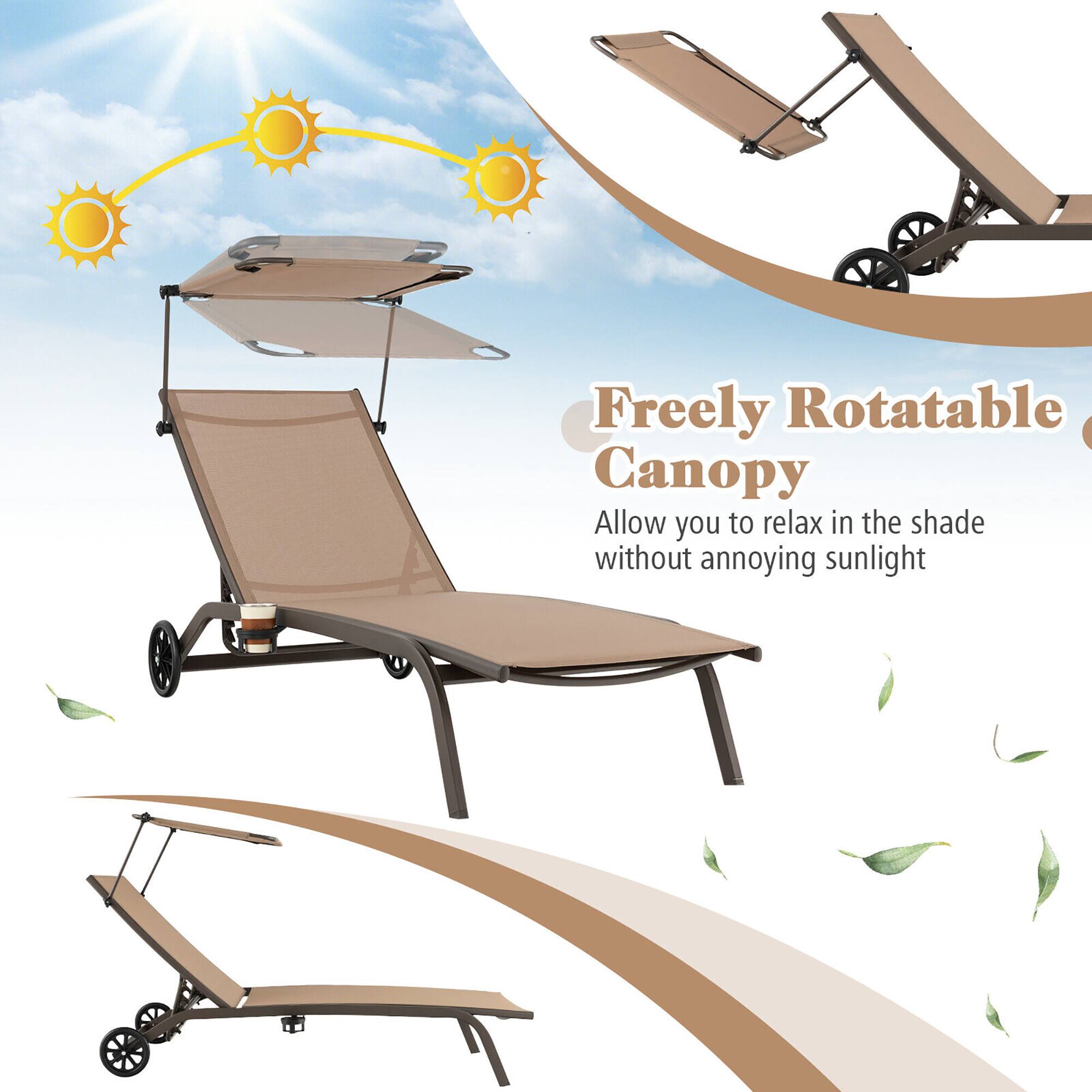 Freely Rotatable Canopy
Allow you to relax in the shade without annoying sunlight