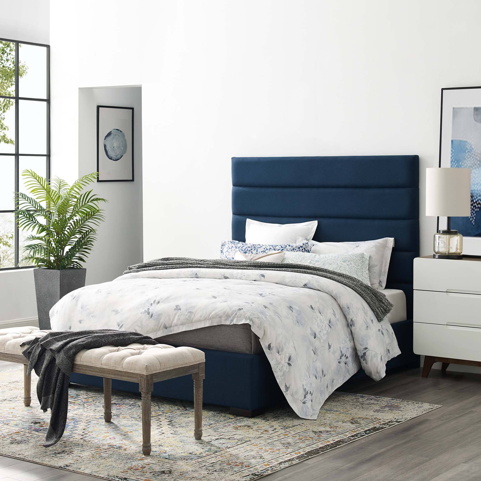 Alt View 2. Modway - Soleil Performance Velvet Twin Bed - Gray.