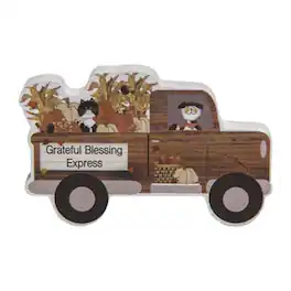 BreeBe - *Grateful Blessing Express Chunky Wood Truck Sitter - Multi