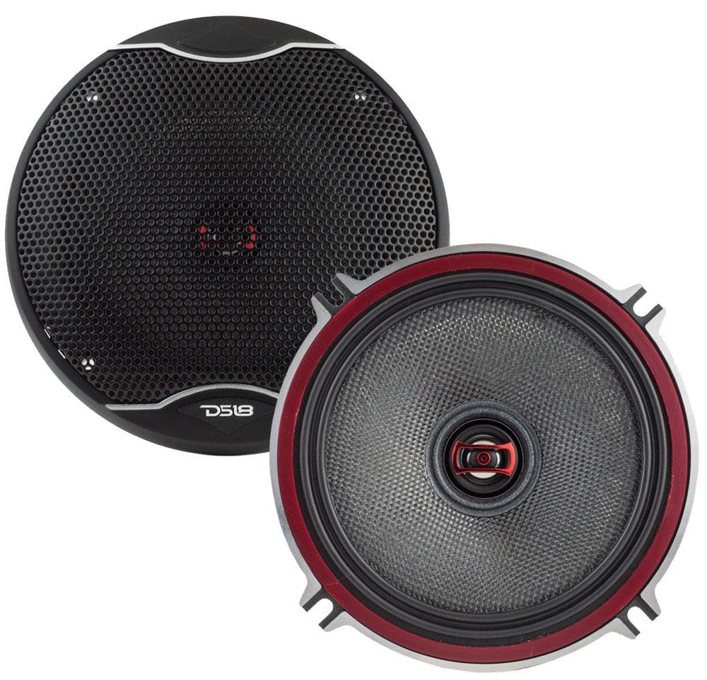 Alt View 1. DS18 Audio - EXL 5.25" 2-way Coaxial Speaker with Built-in Driver and Grille, 80W RMS 3-Ohm.