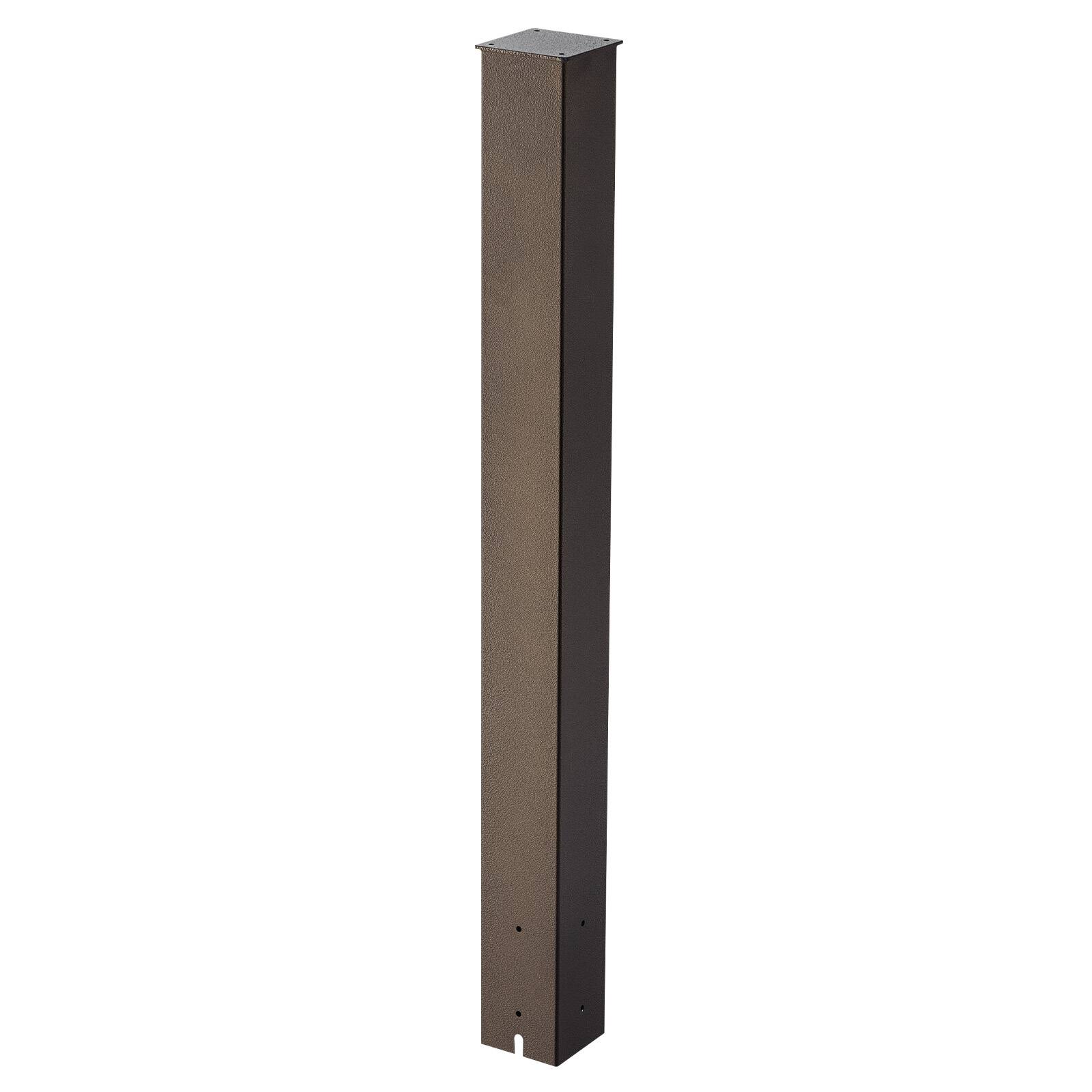 Front. VEVOR - 43 x 4 x 4 Inches Mailbox Post, Steel In-Ground Mounting Mail Box Stand with Powder Coating Surface - Bronze.