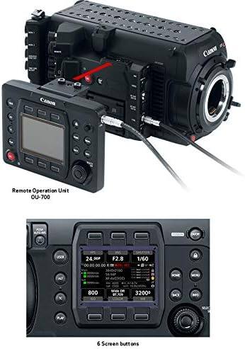 Canon Canoa Remote Operation Unit OU-700 ATCRS DAVOR USER ALT 24,00P F2.8 00.00:00.00 R 3440X2160  XX AVeNon 1/60 MENU K 800 6o Wide DR 9.209 COKOR 32000 wa BACE NC u PUA 6 Screen buttons