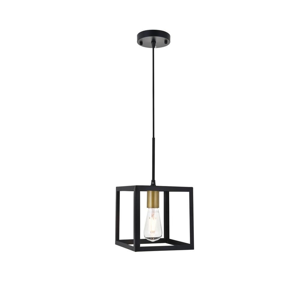 Alt View 10. Living District - Resolute 1 light brass and black Pendant - Brass And Black.