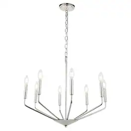 Living District - Enzo 8 Light Pendant - Chrome