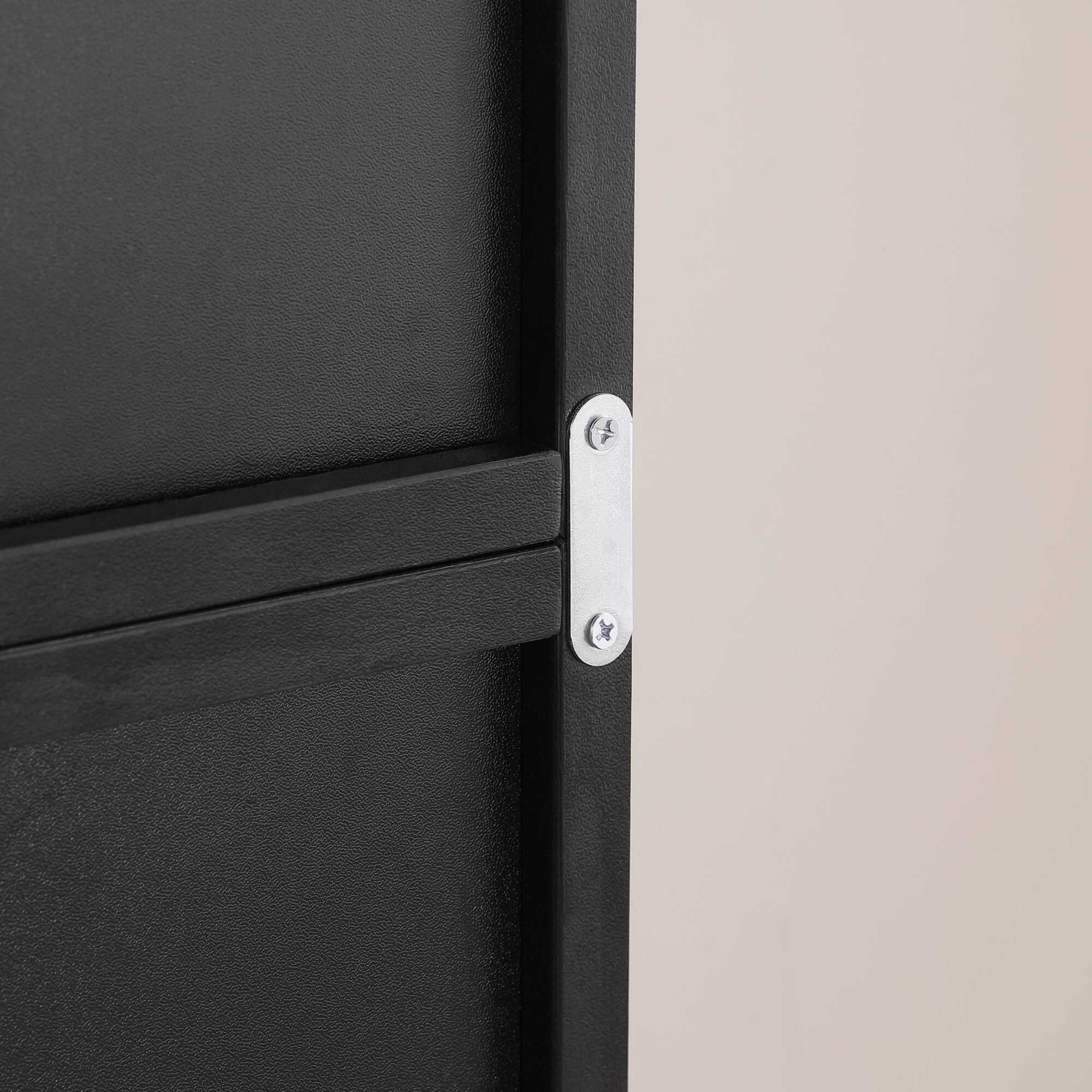 Alt View 5. GOODSILO - Ultra-Thin Adjustable Shelf Bookcase with Wavy Border Design for Home and Office Storage Solutions - Black.