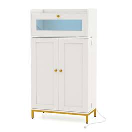 Kadyn - Freestanding Kitchen Pantry Cabinet for Food and Dry Storage - White