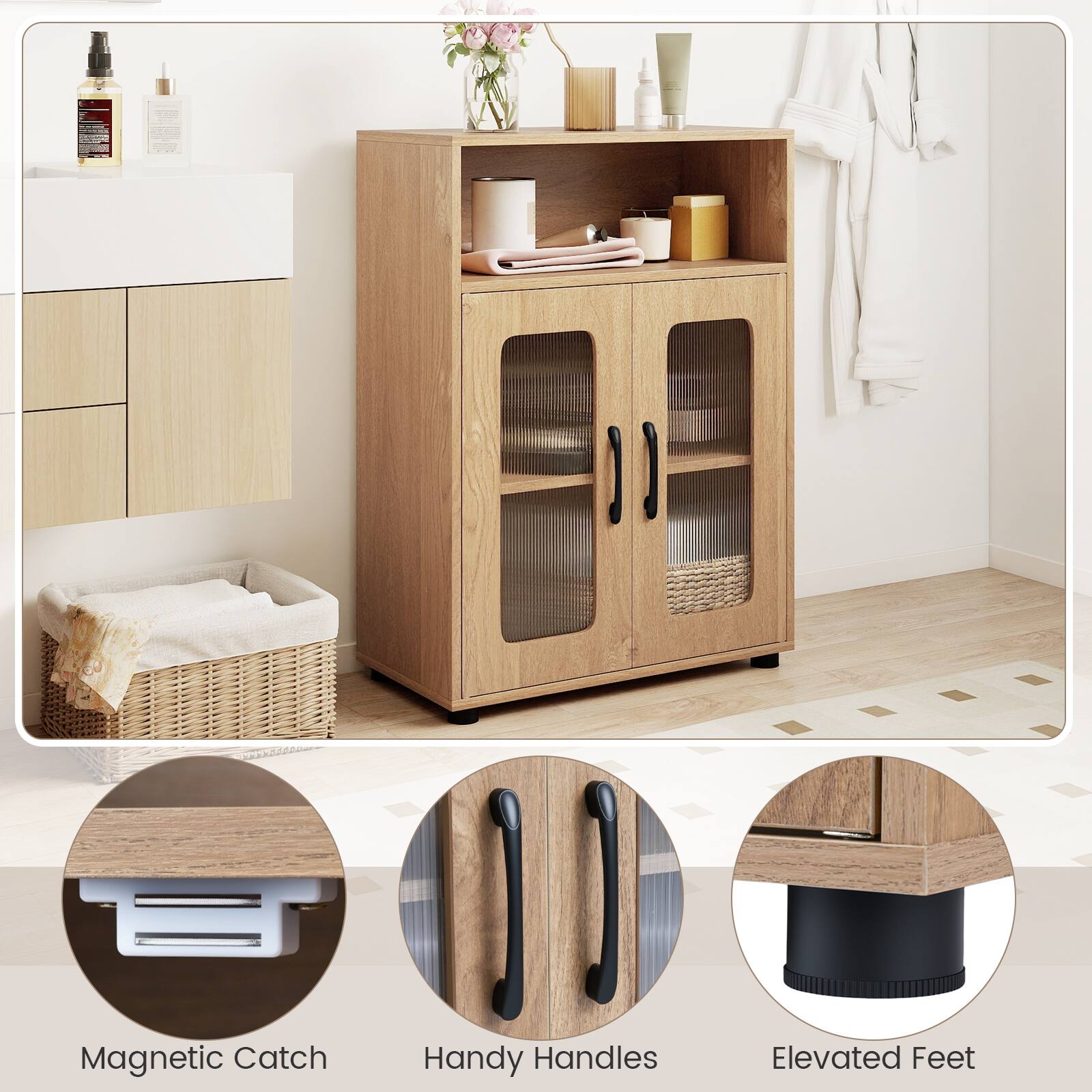 Magnetic Catch  
Handy Handles  
Elevated Feet
