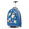 Costway - 16" Kids Carry-On Luggage with Wheels with 2-Level Aluminum Handle Suitcase - Blue