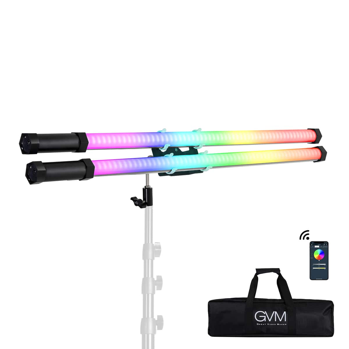 GVM - BD100D 30W RGB LED Tube Wand 2-Light Kit with Internal Batteries price history on PriceWatchPro