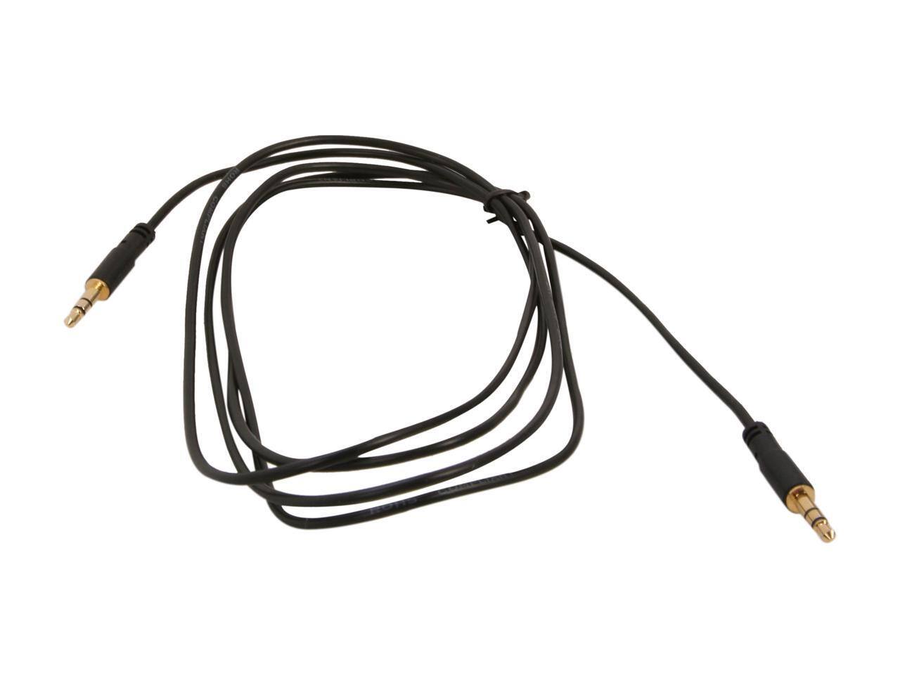 Alt View 1. StarTech.com - StarTech.com MU6MMS 6ft 3.5mm Slim Stereo Audio Cable - M/M for Smartphone/Tablet/MP3.