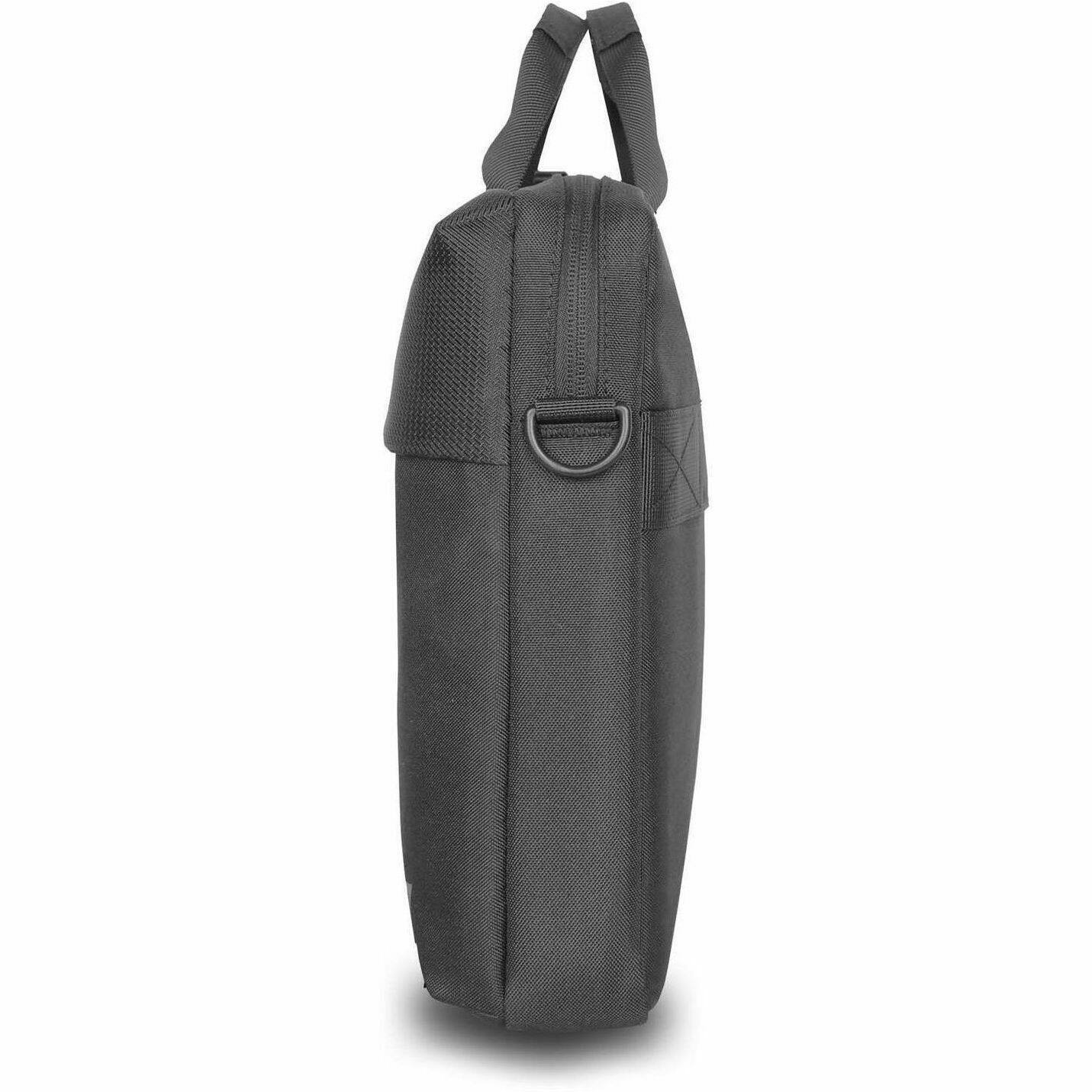 Alt View 4. V7 - V7 CTP14-ECO2 Carrying Case (Briefcase) for 14.1" Notebook - Black - V7 RPET Eco-Friendly Recycled material Business - Black.