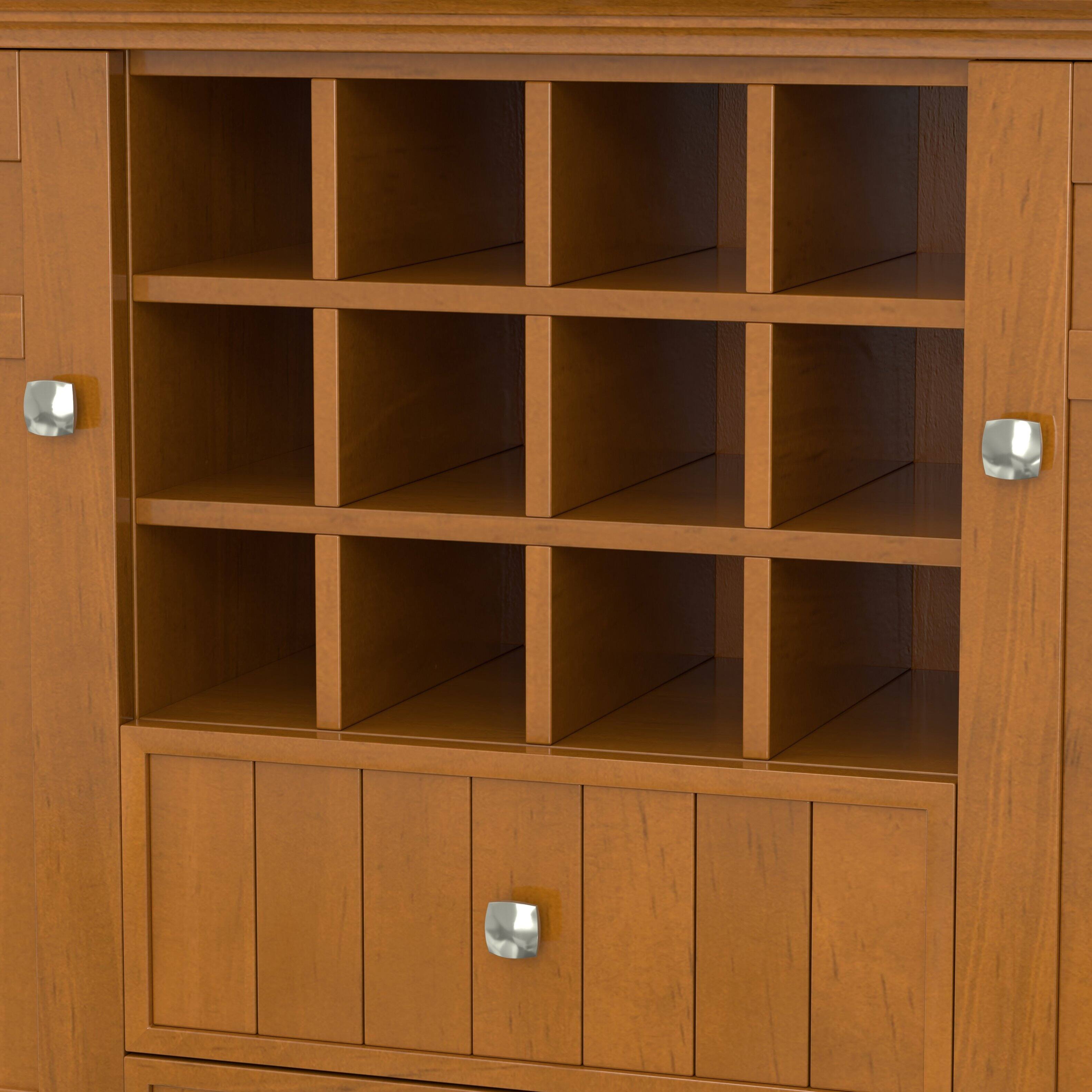 Alt View 13. Simpli Home - Bedford Sideboard Buffet and Wine Rack - Light Golden Brown.