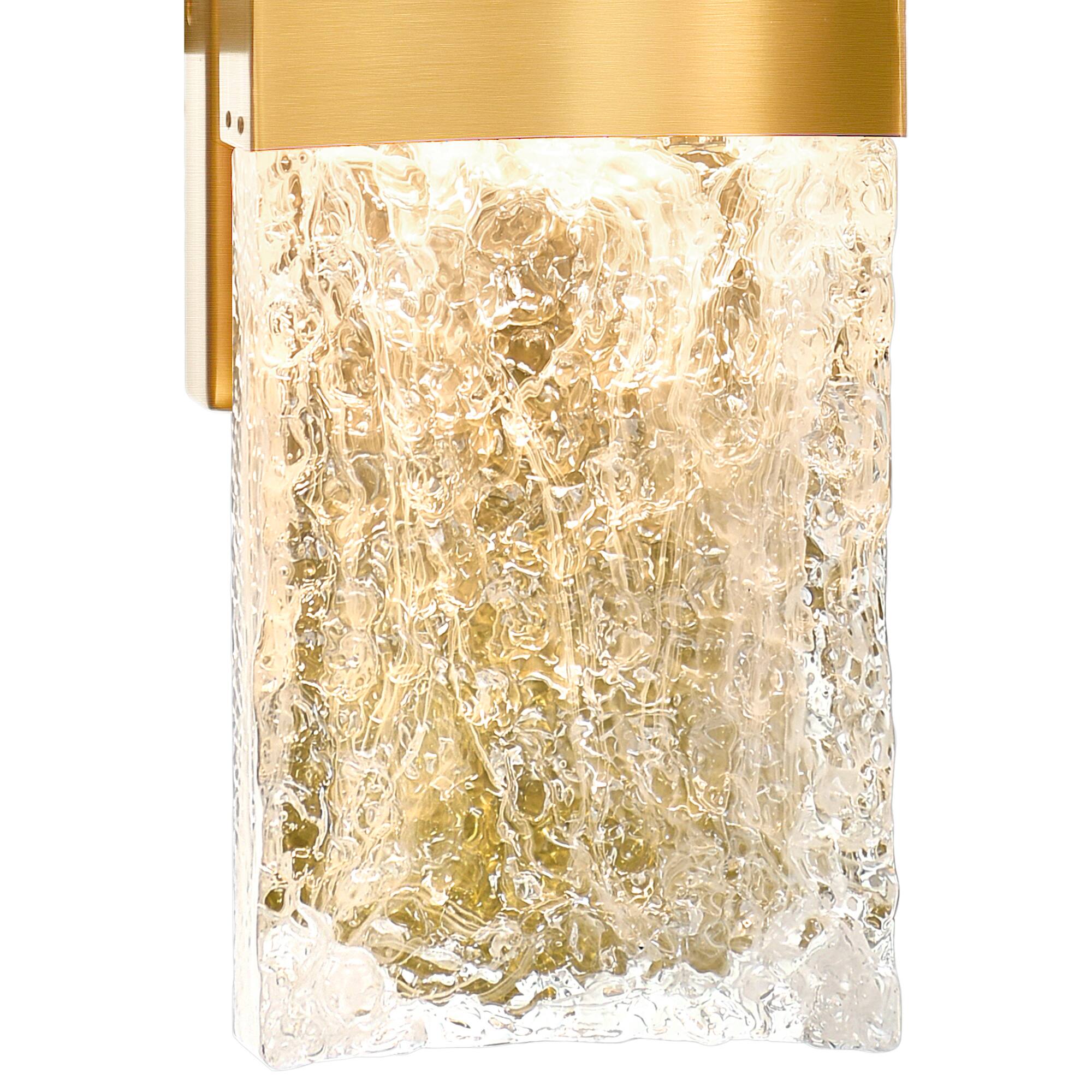 Back. CWI Lighting - Lava Integrated LED Brass Wall Light - Brass.