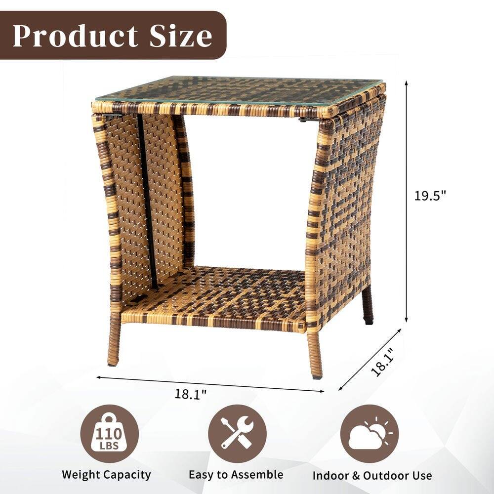 Product Size  
19.5" x 18.1" x 18.1"  

110 LBS Weight Capacity  
Easy to Assemble  
Indoor & Outdoor Use