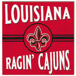 Jardine - Louisiana Ragin' Cajuns 10'' x 10'' Retro Team Sign - Red