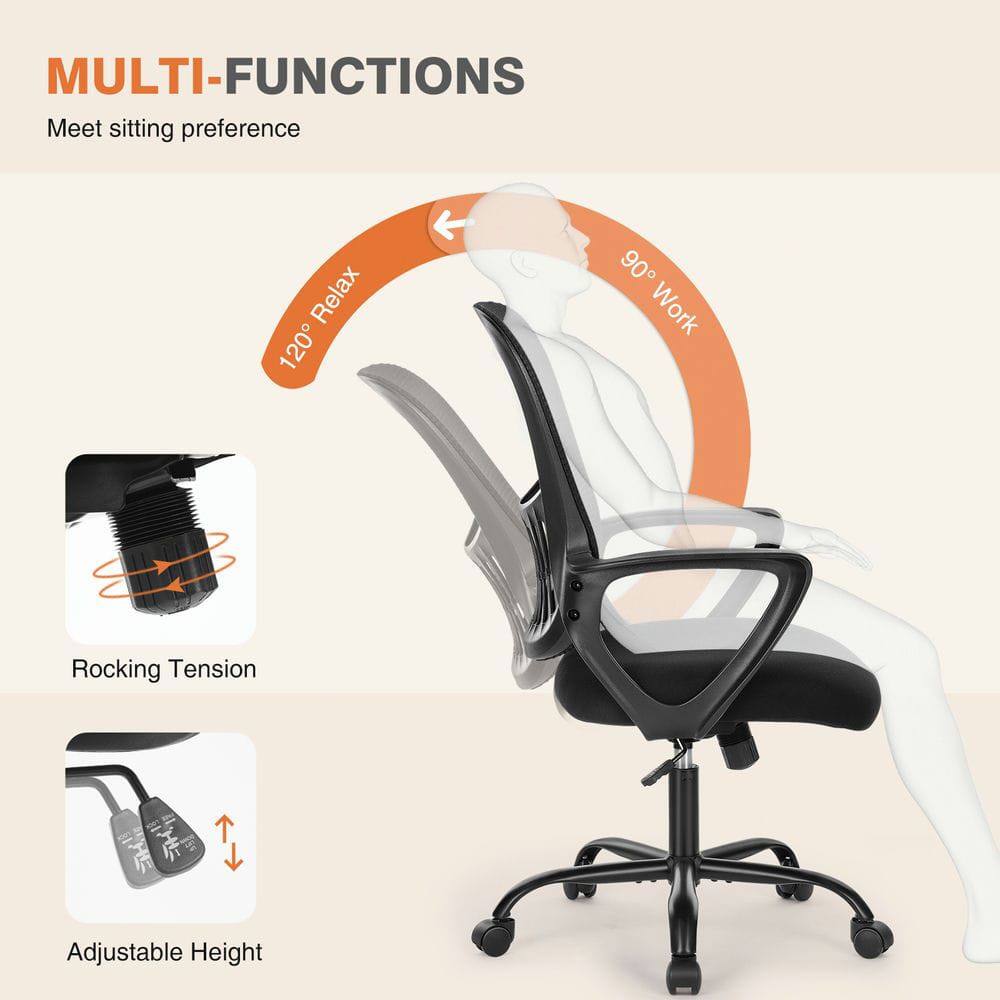 MULTI-FUNCTIONS  
Meet sitting preference  

120° Relax  
90° Work  

Rocking Tension  
Adjustable Height