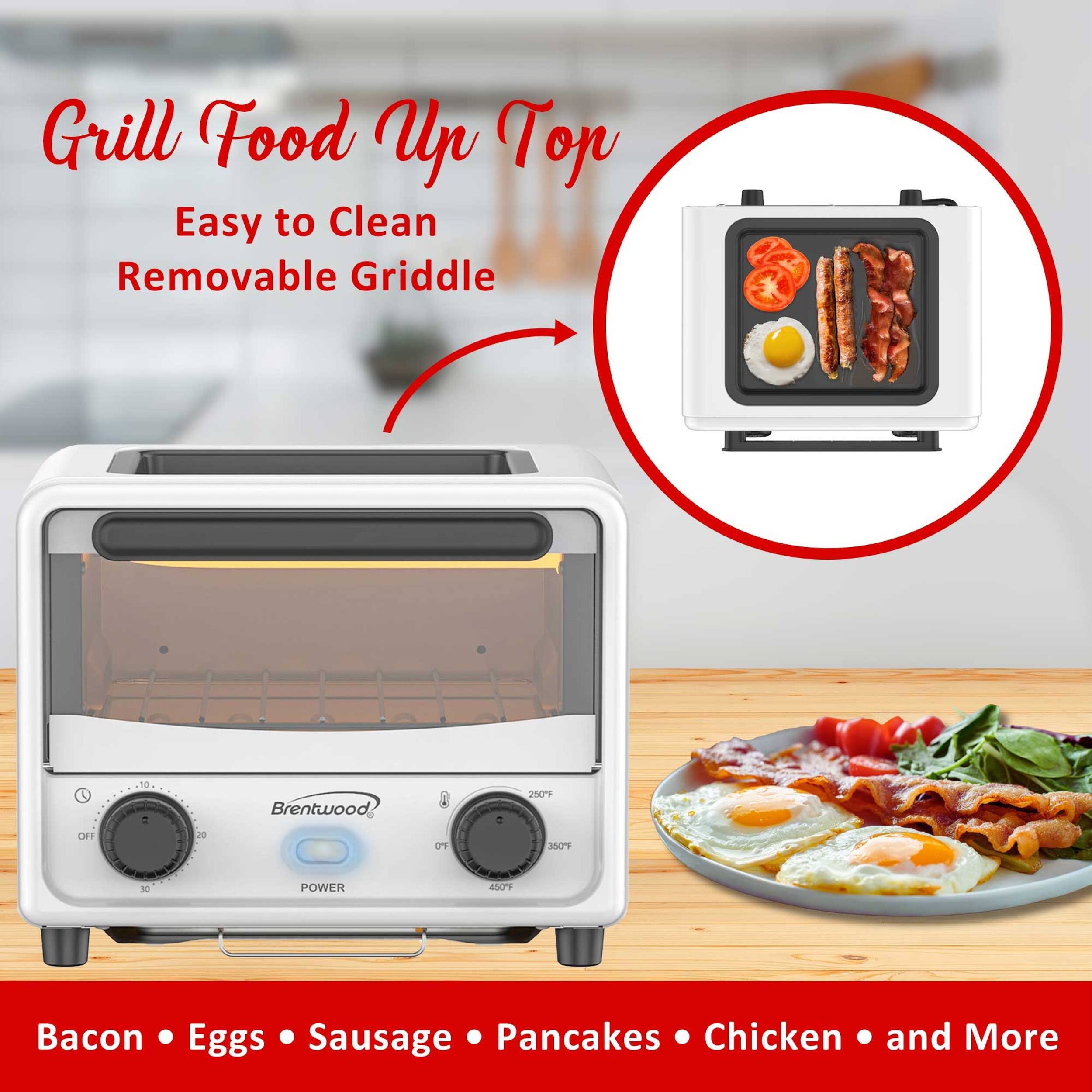 Grill Food Up Top  
Easy to Clean Removable Griddle  

Brentwood  

1 OFF 10 - 20  
250 350F  
DE POWER 450  

Bacon • Eggs • Sausage • Pancakes • Chicken • and More