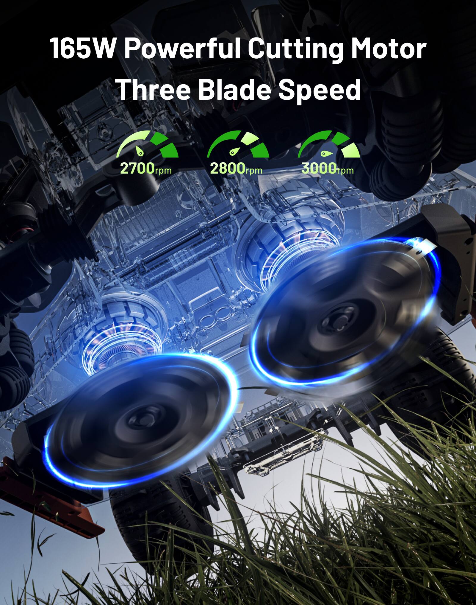 165W Powerful Cutting Motor  
Three Blade Speed  
2700rpm 2800rpm 3000rpm