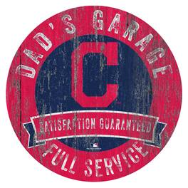 Fan Creations - Cleveland Indians 12" x 12" Dad's Garage Sign - Multicolor